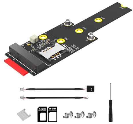 Steowsey Adattatore M.2 Key M a Mini PCIE con slot per scheda SIM, supporta moduli di rete WiFi WWAN LTE 3G/4G/5G per desktop