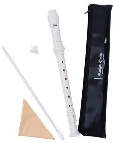 HANGELI Sopran-Blockflöte mit 8 Löchern, C-Schlüssel, Sopranblockflöte, britische Diskanflöte für Kinder, mit Stange und Aufbewahrungstasche