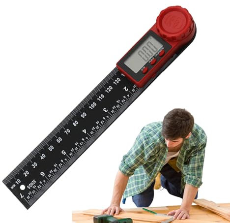 Goniometro Digitale Per Angoli | Misuratore Angoli con Display LCD,Impugnatura Ergonomica Multiuso Per Ristrutturazione Casa E Lavori Professionali
