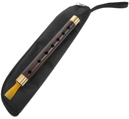 A-flöte aus Messing in Braun, Ethnischer Stil, Tragbar für Musikunterricht | Anfängerfreundlich, Reiner Melodieton, für Outdoor Aktivitäten und Reisen, Kulturelle Veranstaltungen