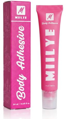 Colla adesiva per il corpo per vestiti, 20 ml, a prova di sudore, con acqua lavabile via dalla pelle, nastro adesivo liquido sicuro per ballerine, reggiseni da donna, parrucche, calze