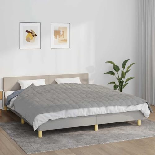 Manta con Peso en Tela de Algodón, Promueve Sueño Reparador y Distribución Uniforme del Peso, manta con peso, manta pesada para dormir, Para Dormitorio y Sofá, Gris, 155x220 cm, 7 kg