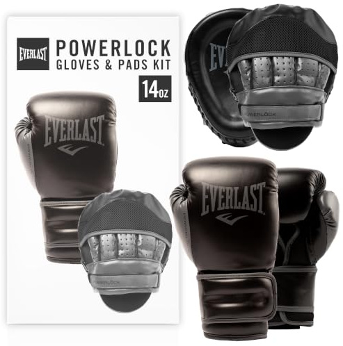 Everlast Boxhandschuhe und Pratzen für Sandsacktraining, Pratzenarbeit und Sparring, sichere, atmungsaktive und langlebige Boxpratzen und Handschuhe – Authentische Everlast-Ausrüstung