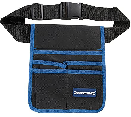Silverline 245046 Tool Pouch Belt 5 Pocket 220 x 260 mm
