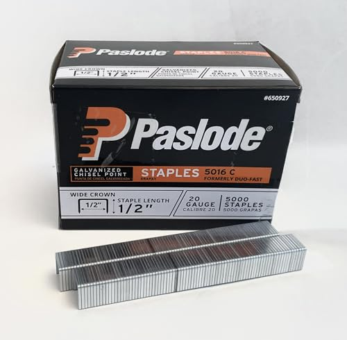 Duo-Fast 5016C 1/2 Length x 1/2 Crown 20 Gauge Staples 5000 per Pack (5223)
