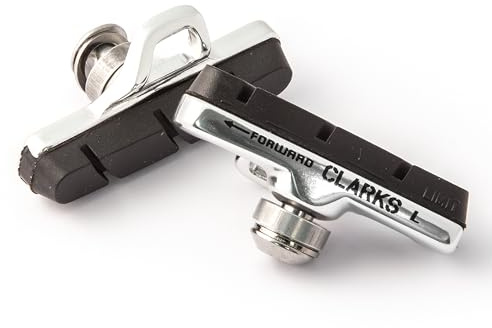 Clarks Cycle Systems Road Elite Lightweight Alloy Carrier Interchangeable Brake Pads, Compatible with Campagnolo, Plus Extra Cartridge Pad Inset & Retaining Pins, 55mm