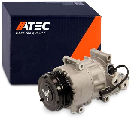 ATEC Germany Compressore aria condizionata con puleggia a cinghia con nervatura a V e anello di tenuta per DENSO 6SEU16C, compatibile con MERCEDES-BENZ Classe A (W169), Classe B Sports Tourer (W245)