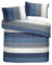 Fusion - Betley - Classic Wide Stripe Duvet Cover Set -3 pieces, Double Bed Size in Blue