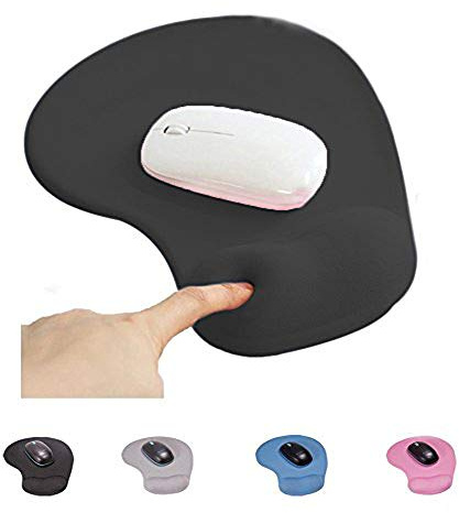 SHESHY Tapis de Souris, Confort avec Repose-Poignet Ergonomique, pour Ordinateur Portable, Bureau,Office,Game (Noir)