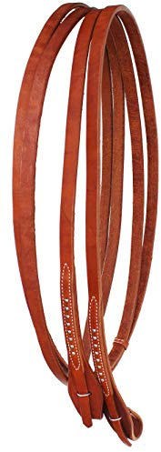 Challenger Amish USA 7' 4 x 5/8 Horse Western Leather Quick Change Split Reins 66RT11