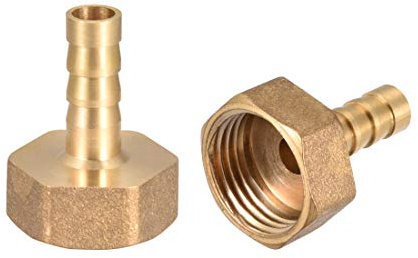 sourcing map Schlauchtülle 8mm Barb G1/2 Innengewinde 2 Stück | Schlauchverbinder Anschlussstück Rohradapter Schlauchanschluss für Wasser Luft Öl Gas Rohrverbindungen