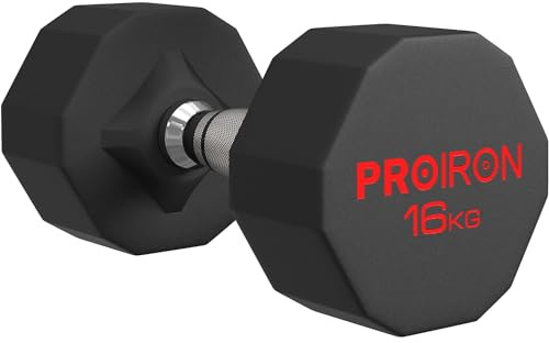 PROIRON Geruchlose Hexagon Hanteln Mit Stahlkern, Kurzhanteln 12-seitiges Einzigartiges Design Langlebig und Strapazierfähig für Das Tägliche Krafttraining (3Kg 5Kg 8Kg 10Kg 12Kg 16Kg 20Kg 24Kg)