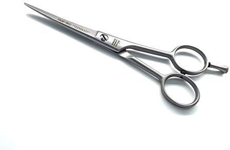 Hundeschere Fellschere profi-gebogen-Made in SOLINGEN-mit Haken-feine Ausführung-ca. 15 cm lang-spezialle Mikroverzahnung