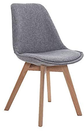 NZDY Esszimmerstühle Küche Esszimmerstühle, Tagungsraum Verhandeln Schlafzimmer Milch Tee Shop Balkon Baumwolle Und Leinen Massivholzstuhl Küche,Rauchgrau