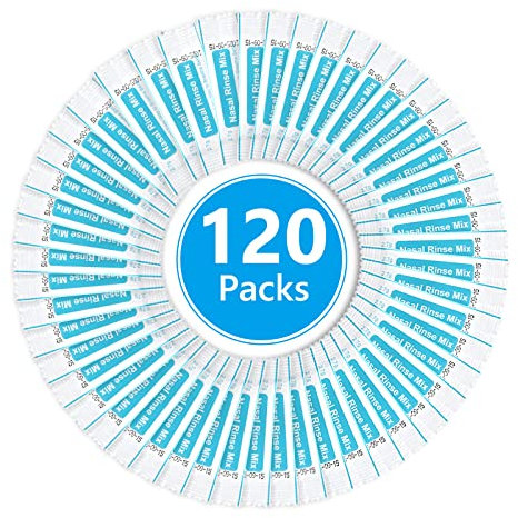 URAQT Nasenspülsalz, 120 x nasensalz für Nasendusche, 2.7 g Neti Pot Salz Nasenwaschsalz, Sinus Rinse Salt für Erwachsene und Kinder, Einzeln Verpacktes