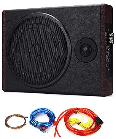 Shkalacar Subwoofer Ultra Sottile, Stereo per Auto da 8 Pollici Sistema subwoofer amplificato ad Alta Potenza con Toni Alti Subwoofer Audio per Auto da 600 W