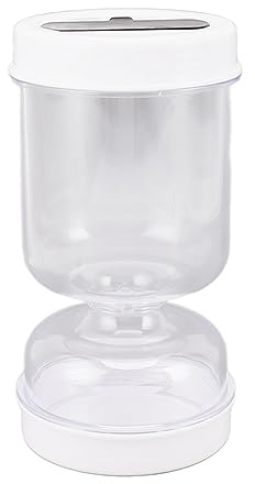 Vaso per sottaceti con colino a ribalta, Contenitore per Jalapeno Contenitore per sottaceti a Clessidra d'oliva con Coperchio ermetico a Prova di perdite e forchetta per sottaceti