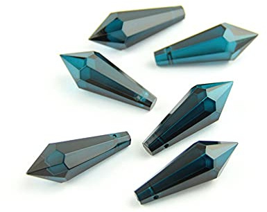 Pierre minérale de 38mm 10pcs / 50pcs / 200pcs pièces de lustre en verre de cristal coloré U-Drop Prism for la décoration d'éclairage de rue à la maison Balance Décoration de pierres précieuses collec