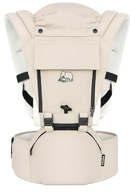 Deryan Pack portabebés recién nacidos desde el nacimiento – Bolsa de transporte para bebé – Portabebés & portabebés ergonómico – con compartimento de almacenamiento, varias posiciones de transporte