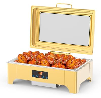 GarveeHome I2T74oeqZfgLLfjX2Ghkuwp0ph3O Chafing Dishes for Buffet, Stainless Steel, Gold