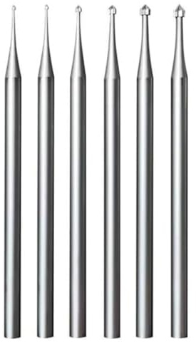 IMCCZONY 6Pcs Cylinder Cone Shape Carving Burr Sets 3/32inch Shank Stone Setting Burs Lapidary Making Tools for Lapidary 008-023