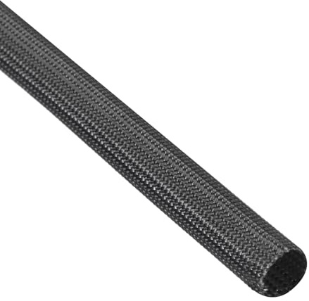 QUARKZMAN 10m Lange Kabelschutzschlauch 7mm ID Schwarz Hitzeschutzschlauch | Flexible Kabelschlauch, Kabelschutz Gewebeschlauch Isolierung Glasfaserschlauch, 0.35mm Dicke, Für Kabel Draht