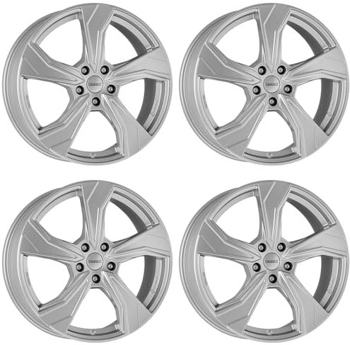 4x Dezent Felgen KB silver 7.5Jx17 ET52 5x112 kompatibel mit Mercedes Benz A B CLA V VITO Viano (W639) Vito Van (W639)