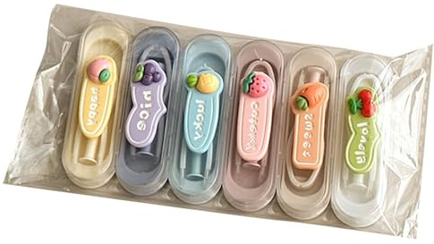 Lot de 6 kits applicateurs de lentilles avec bâton en silicone, 6 pièces de lentilles de voyage, outil de retrait pour soins des yeux