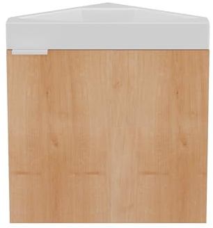 Vente-unique - Meuble Lave-Main d'angle Suspendu Naturel Clair - 56 cm - MANODO