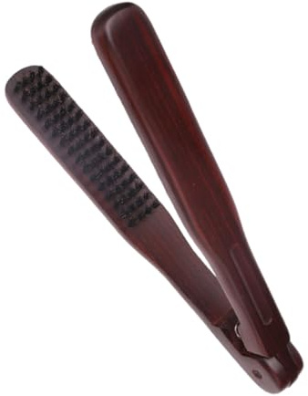 WEKADRIN Haarglätterbürste Doppelseitig Antistatisch Haarkamm mit Klemme für Haartypen Salon Styling Reise