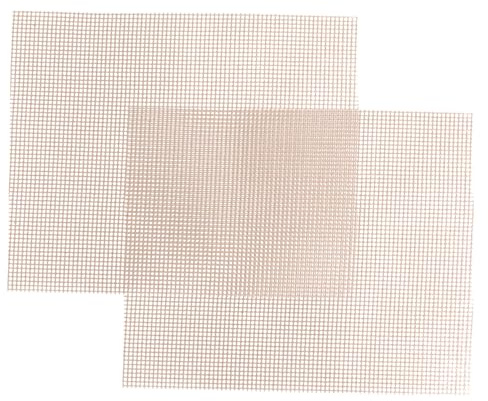 AKOOSY Lot De 2 Tapis De Cuisson Barbecue en Maille Antiadhésive en Fibre De Verre, Réutilisables, Compatibles Lave-Vaisselle, Tapis De Grille pour Cuisson Extérieure Et Alimentaire, Marron
