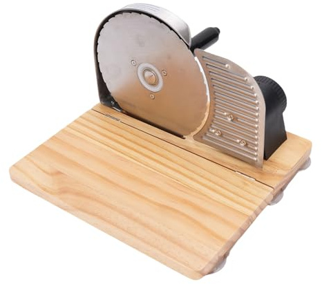 Luocute Trancheuse à Pain Manuelle, Trancheuse Pliable avec Ventouse à Manivelle, épaisseur Réglable pour Pain au Levain Fait Maison
