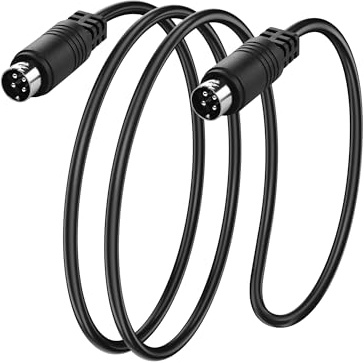 PNGKNYOCN 4-stifts mini DIN-kabel, 4-stifts DIN-strömkabel, för CCTV-övervakningssystem, ljudenheter och billjudsystem (1,5 m)