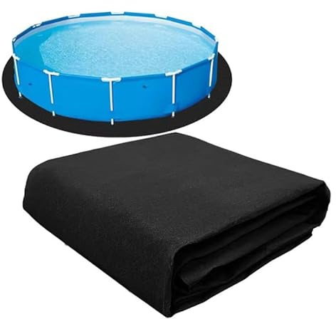 Pool Bodenplane Runden, 305cm Runde Poolmatte, Poolunterlage Bodenschutzplane Bodenmatte Poolunterlage Matte, PoolUnterlage Outdoor, Schwimmbecken Matte Faltbarer,Whirl-Pool Unterlage (460cm)