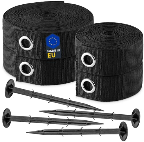 Clever Leon Badminton Netz Set - Tennis - Beachvolleyball Volleyball Feldlinien 6x12 m Professionelle Spielfeldmarkierung