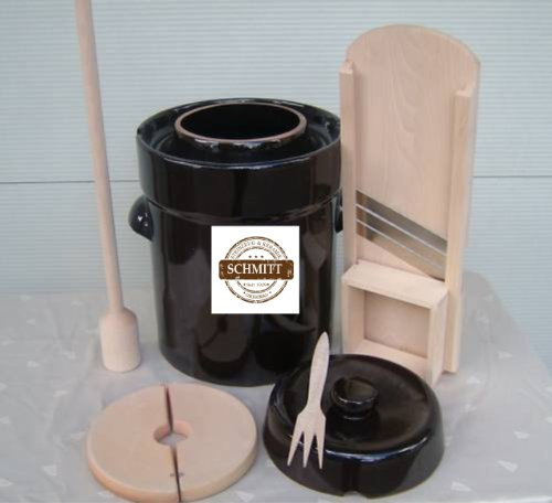 Gärtopfset 20 Ltr.Krautscheider,Stampfer,Krautgabel