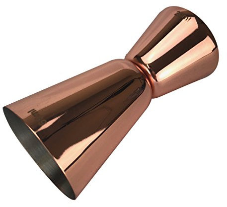 BarBlades Doble Jigger, medida de alcohol, cobre 25/50 ml, dedal, medida, vino, duelo, tiro, cóctel, taza de medida (5)