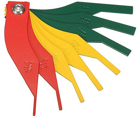RUNGAO 8-in-1 Car Automotive Brake Pad Measure Ruler Tool Feeler Lining Thickness Gauge