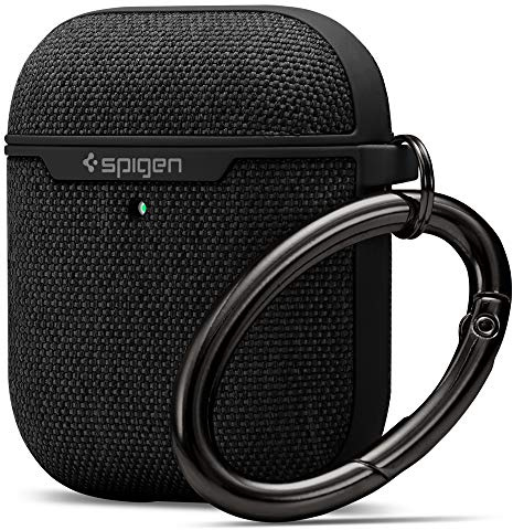 Spigen Urban Fit Designad för Apple Airpods 1 & 2 Fodral [Front LED synlig] - Svart