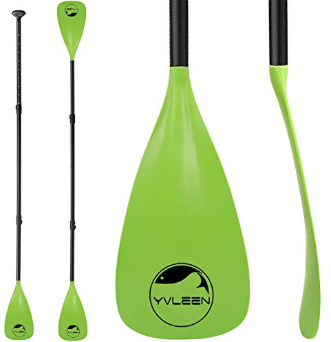 YVLEEN SUP paddelbräda, paddel, ståupp-paddleboard, paddlar, justerbar aluminium, 4-delad flytande kajakpaddel, konvertibel paddel