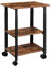 HOOBRO Soporte de Impresora, Carro Móvil con 3 Estantes, Estantería con Ruedas, para Oficina, Casa, Escuela, Estructura Metálica, Estilo Industrial, Fácil Montaje, Marrón Rústico y Negro EBF03PS01G1