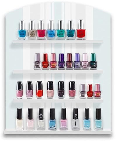 Aileenstore Nagellackregal Wandregal NAILBOARD Aufbewahrung Organizer Setzkasten versch. Modelle, Farbe:Blau BHT 340 x 420 x 70 mm