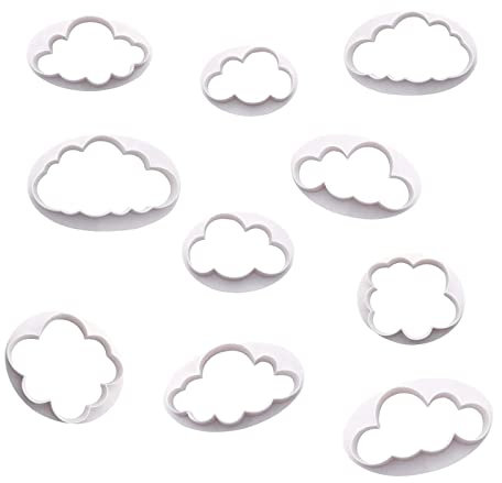 MYSUNBAR 10 Stück Wolken Ausstecher Cloud Fondant Cutter Cloud Cookies Fondant Kuchenschneider für Backraum Café Geburtstags Hochzeitstorte, Sonne