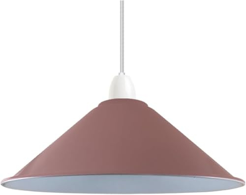LEDSone MODERNE DECKENPENDELLEUCHTE Lampenschirm Easy Fit Schirme (Rosa)
