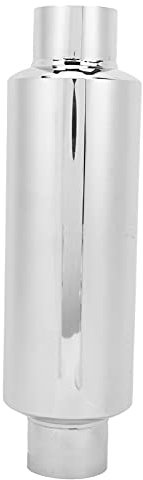 Silenziatore di Scarico, Silenziatore di Scarico per Auto 2,5 Pollici Dritto in Acciaio Inox Silenziatore in Cotone Universale Silenziatore Modifica