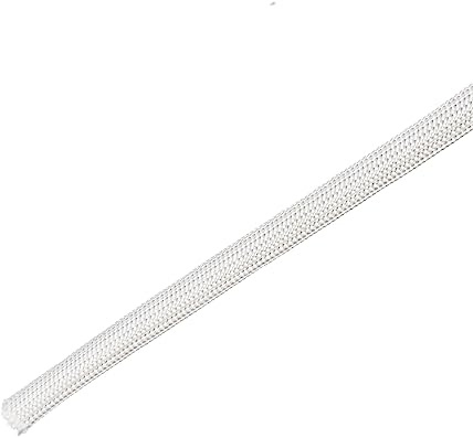 DMiotech 5mmx3.0m(9.8pi) Fibra Vetro Guaina Isolante Piccole Linee Tessuto Tubi per Filo Protezione con Resina Bianco