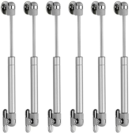 MOCNT 6 Piezas 100N Pistones a Gas Muelle de Gas Resortes de Gas Hidráulico Puertas Bisagra Armario Amortiguador Puertas Elevación Neumática Muebles Cocina Plata 100KG