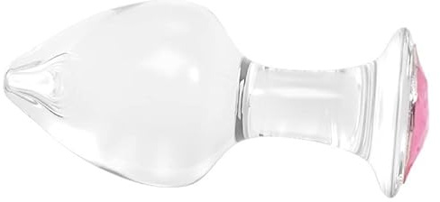 BeHorny Plug anal en verre avec pierre décorative Transparent