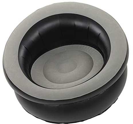TOPINCN Aufblasbare Couch, Beflockte Futons Futon-Sets Luftsofa Einfacher Aufblasbarer Stuhl Ultraweicher Sofa Couch Sitzsack Stuhl für Wohnzimmer Schlafzimmer (Grau)