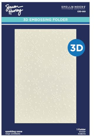 Spellbinders E3D-069 Sparkling Snow 3D Embossing Folder by Simon Hurley